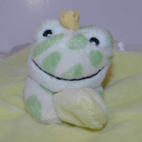 Cloud B Frog Prince Yellow Green Peekaboo Lovie Security Blanket Baby Lovey 2014 - Picture 4 of 10